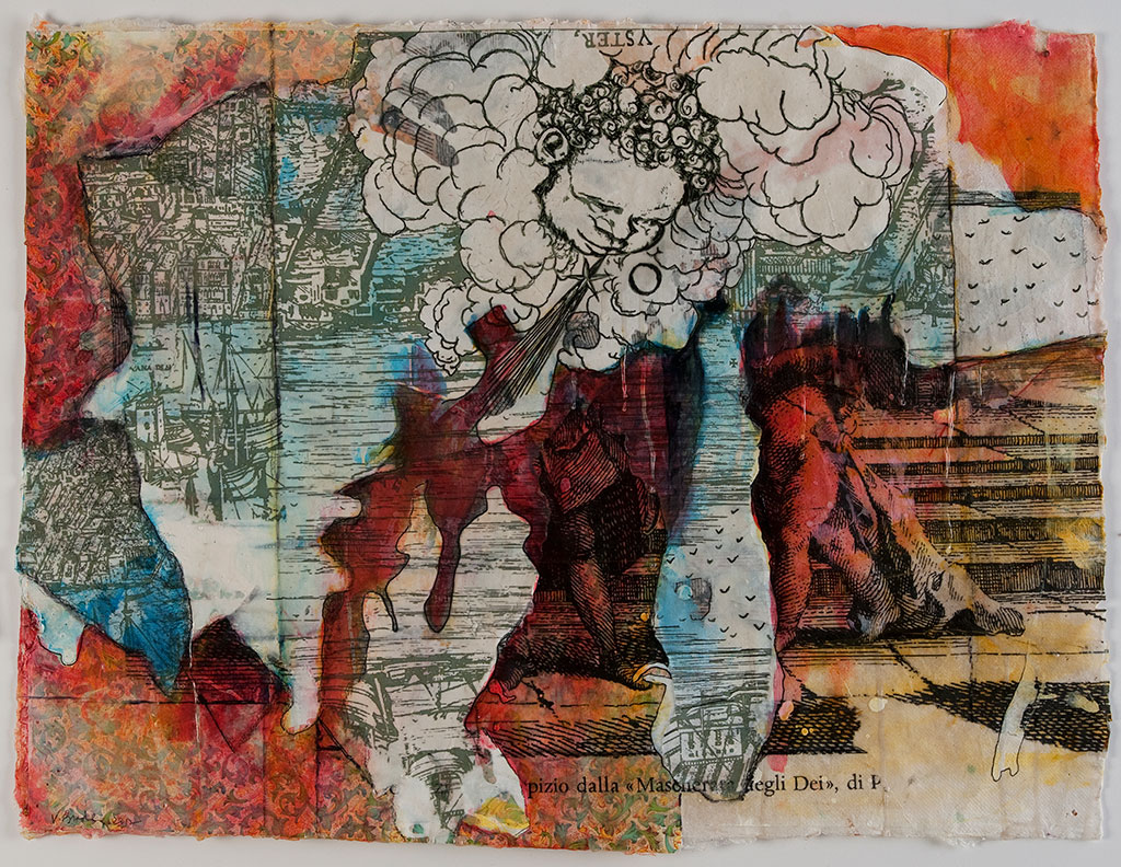  Venice Collage #2, mixed media on paper, 20” x 16”, (sold)