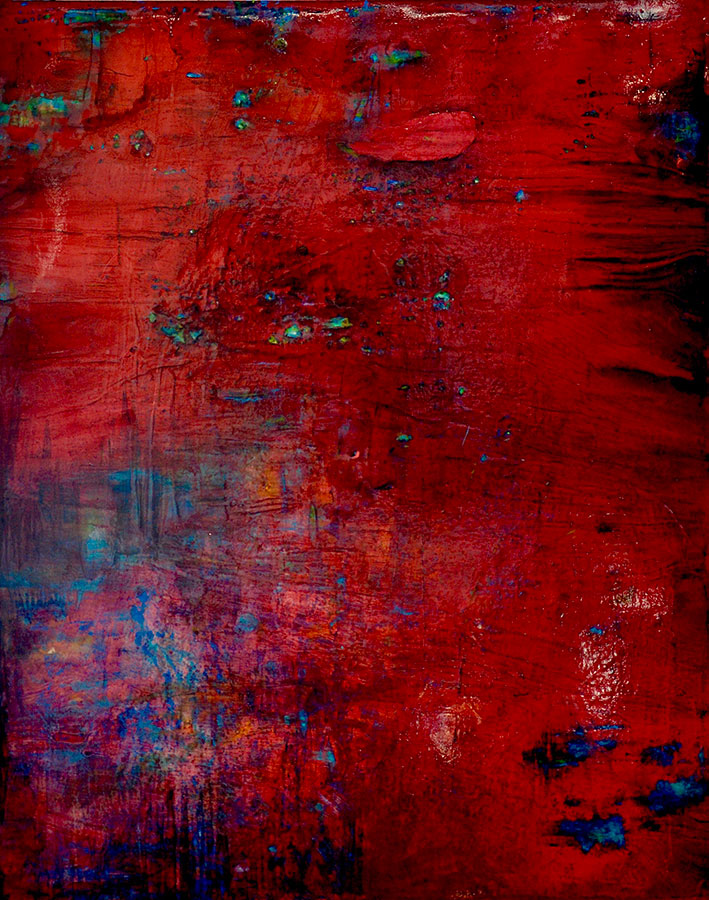 Long Pond #8, 5 ’x 4’, oil/resin on stretched silk, Sold