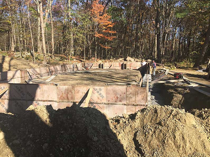 Building excavation for Virginia Bradley Berkshire studio