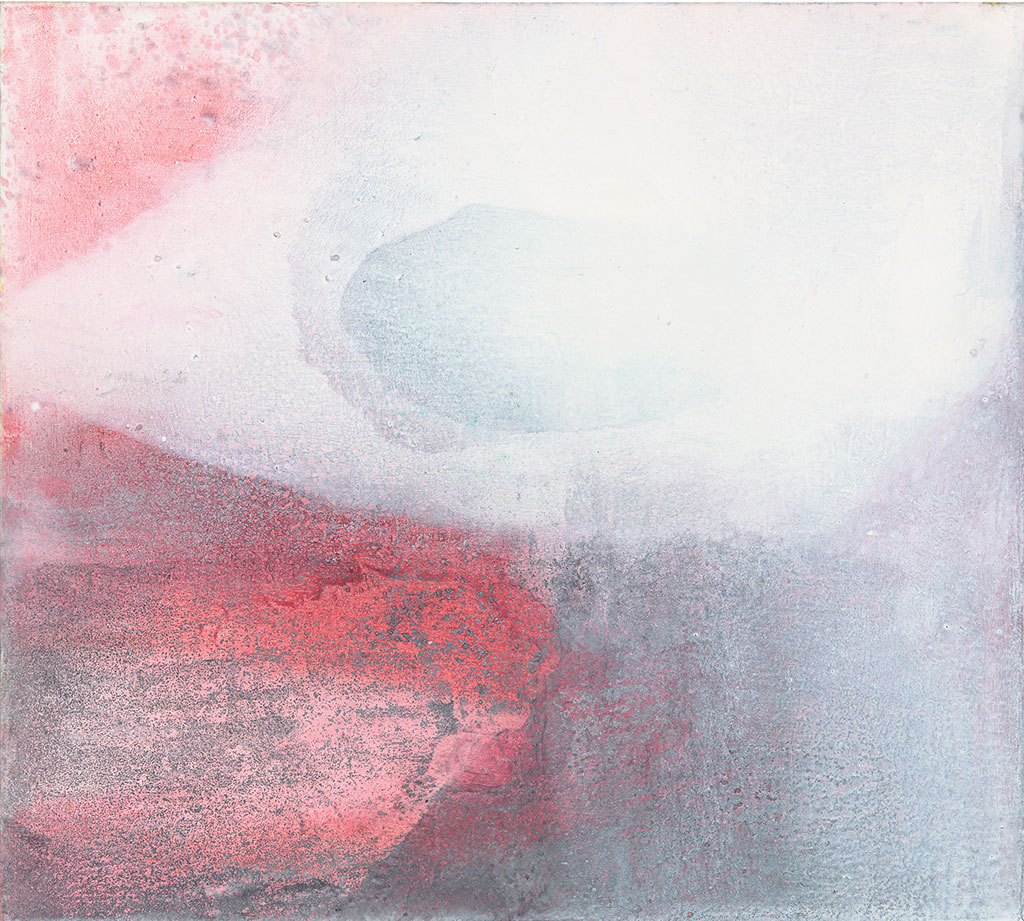 Yellowstone 13 pink red atmospheric oil painting landscape